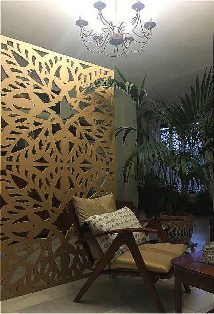 separador de celosia fabricada en DM