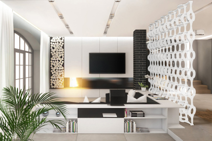 separación con celosias decorativas