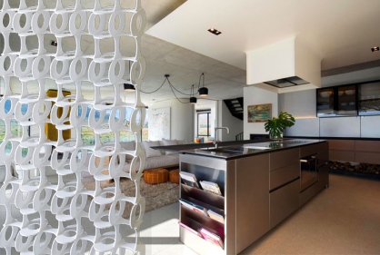 separaciones  con celosias pvc