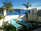 decoracion en terraza con panel de celosia